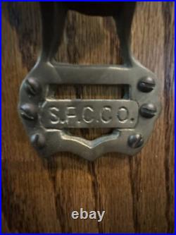 SAN FRANCISCO CABLE CAR SFC Solid Brass Conductor Bell Mounted on Oak Wood