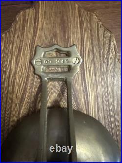 SAN FRANCISCO CABLE CAR SFC Solid Brass Conductor Bell Mounted on Wood