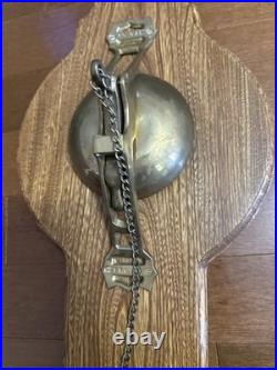 SAN FRANCISCO CABLE CAR SFC Solid Brass Conductor Bell Mounted on Wood