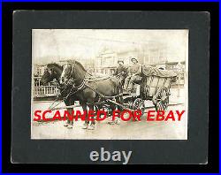 SAN FRANCISCO, CA HORSE DRAWN CART 1909 antique cabinet photograph California