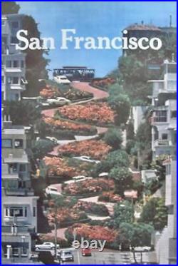 SAN FRANCISCO LOMBARD STREET 19868 vintage Tourism Travel poster 25x38 NM