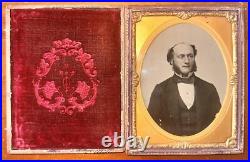 SHEW Half Plate Ambrotype San Francisco California Man Gold Rush Era 1850s