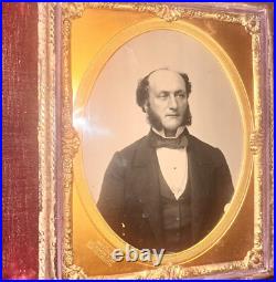 SHEW Half Plate Ambrotype San Francisco California Man Gold Rush Era 1850s