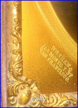 SHEW Half Plate Ambrotype San Francisco California Man Gold Rush Era 1850s