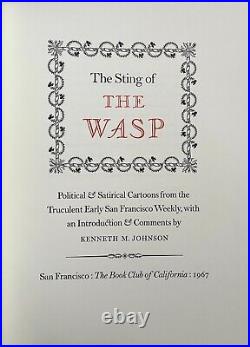 STING OF THE WASP 1967 Limited 1/450 Folio Hardcover San Francisco Illustrated