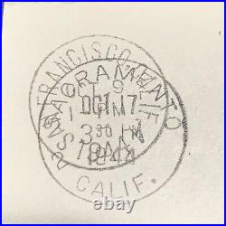 Sacramento Canceled Over San Francisco Postmark With Stamp On Cover Piece