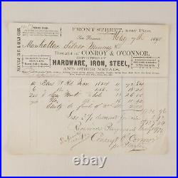 San Francisco 1870 Manhattan Silver Mining Letter Head California Conroy OConnor