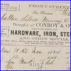 San Francisco 1870 Manhattan Silver Mining Letter Head California Conroy OConnor
