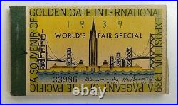 San Francisco 1939 Worlds Fair Golden Gate Int. Expo Booklet of Tickets xx San Francisco 1939 Worlds Fair Golden Gate Int. Expo Booklet of Tickets xx