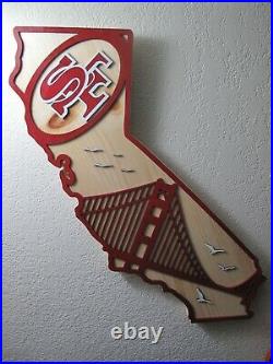 San Francisco 49ers Wood California State Plaque Approx 19 inches