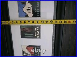 San Francisco Art Poster Cards Golden Gate National Parks Framed Michael Schwab
