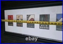 San Francisco Art Poster Cards Golden Gate National Parks Framed Michael Schwab