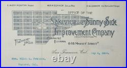 San Francisco CA Real Estate History Adolph Sutro Lakeview Development Letters