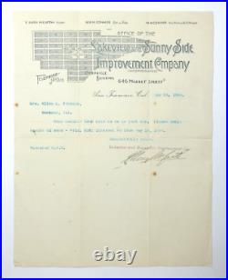 San Francisco CA Real Estate History Adolph Sutro Lakeview Development Letters