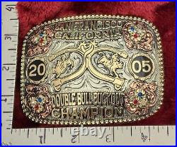 San Francisco Calif. Pro Rodeo Bull Riding Champion Trophy Buckle? 2005? Rare #76