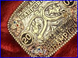 San Francisco Calif. Pro Rodeo Bull Riding Champion Trophy Buckle? 2005? Rare #76