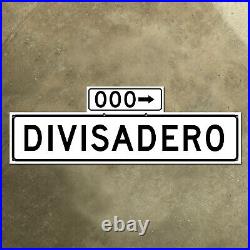 San Francisco California 000 block Divisadero Street blade road sign 1965 36x12