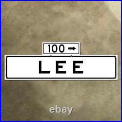 San Francisco California 100 Lee Street blade road sign 1965 36x12