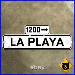 San Francisco California 1200 La Playa Street blade road sign 1946 20x7
