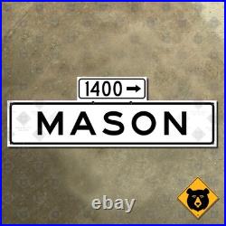 San Francisco California 1400 Mason Street blade 1965 road sign 21x7