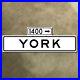 San_Francisco_California_1400_York_Street_blade_road_sign_1965_36x12_TWO_SIDED_01_lby