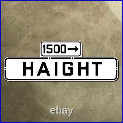 San Francisco California 1500 Haight Street blade road sign 1946 Ashbury 20x7