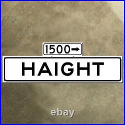 San Francisco California 1500 Haight Street blade road sign 1965 36x12 TWO SIDED