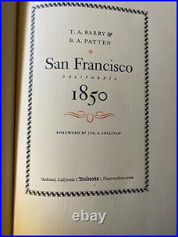 San Francisco California 1850 Barry & Patten Centennial Ed 1947 Facsimile 1873