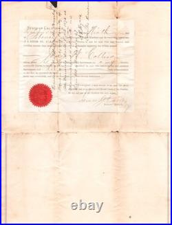 San Francisco California 1872 Property Deed Union Hyde 11 x 17