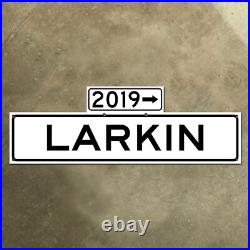 San Francisco California 2019 Larkin Avenue blade road sign 1965 36x12