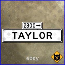 San Francisco California 2800 Taylor Street blade 1965 road sign 21x7