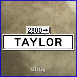 San Francisco California 2800 Taylor Street blade 1965 road sign 36x12