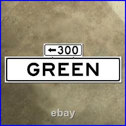 San Francisco California 300 Green Street blade road sign 1965 36x12 TWO SIDED