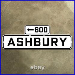 San Francisco California 600 Ashbury Street blade road sign 1946 Haight 20x7