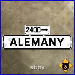 San Francisco California Alemany Boulevard road sign 2400 block 1946 20x7