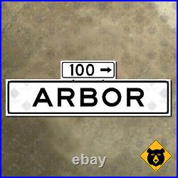 San Francisco California Arbor Street blade 100 block road sign 1965 21x7