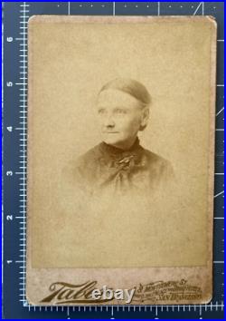 San Francisco California Cabinet Photo SARAH L. FOARD CHURCH ID'd Woman 1890