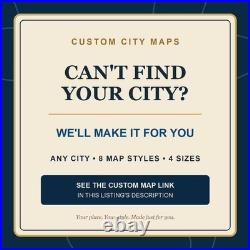 San Francisco California City Map Wall Art Weatherproof Aluminum Sign