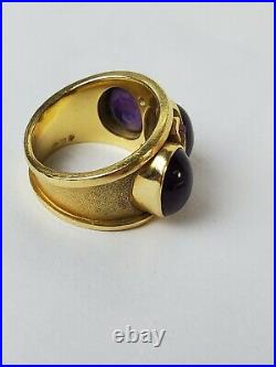 San Francisco California Designer Frank Trozzo 18k & Amethyst Ring