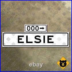 San Francisco California Elsie Street blade 000 road sign 1965 30x10