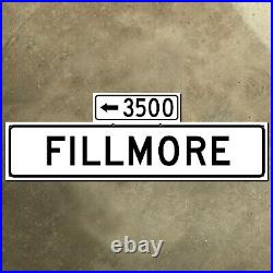 San Francisco California Fillmore Street blade road sign 3500 block 1965