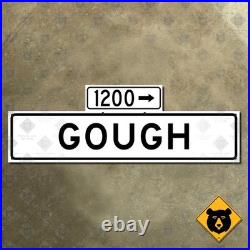 San Francisco California Gough Street road sign 1200 block 1965 21x7
