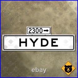 San Francisco California Hyde Street road sign 2300 block 1965 30x10