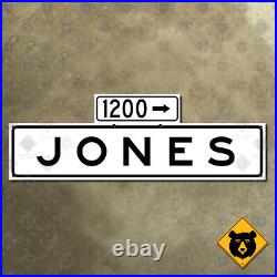 San Francisco California Jones Street name 1200 block road highway sign 30x10
