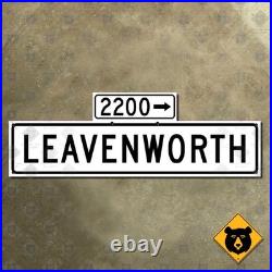 San Francisco California Leavenworth Street road sign 2200 block 1965 21x7