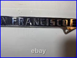 San Francisco California License Plate Frame Metal Chrome