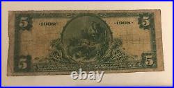 San Francisco, California, Mercantile National bank, 1902 $5 DB, VG, scarce