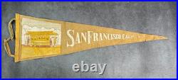 San Francisco California, Municipal Railway Train Flag, Pennant Vintage