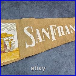 San Francisco California, Municipal Railway Train Flag, Pennant Vintage