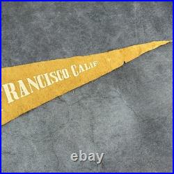 San Francisco California, Municipal Railway Train Flag, Pennant Vintage